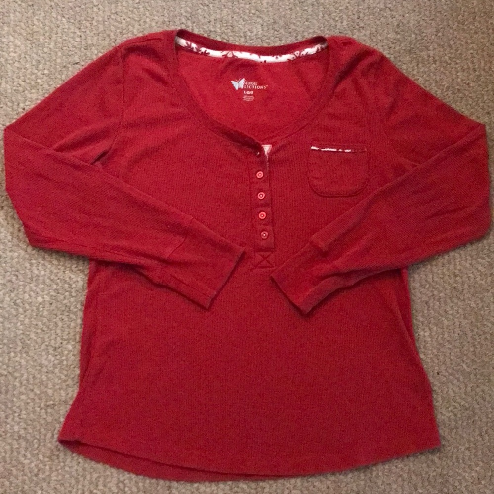 Red Henley Shirt